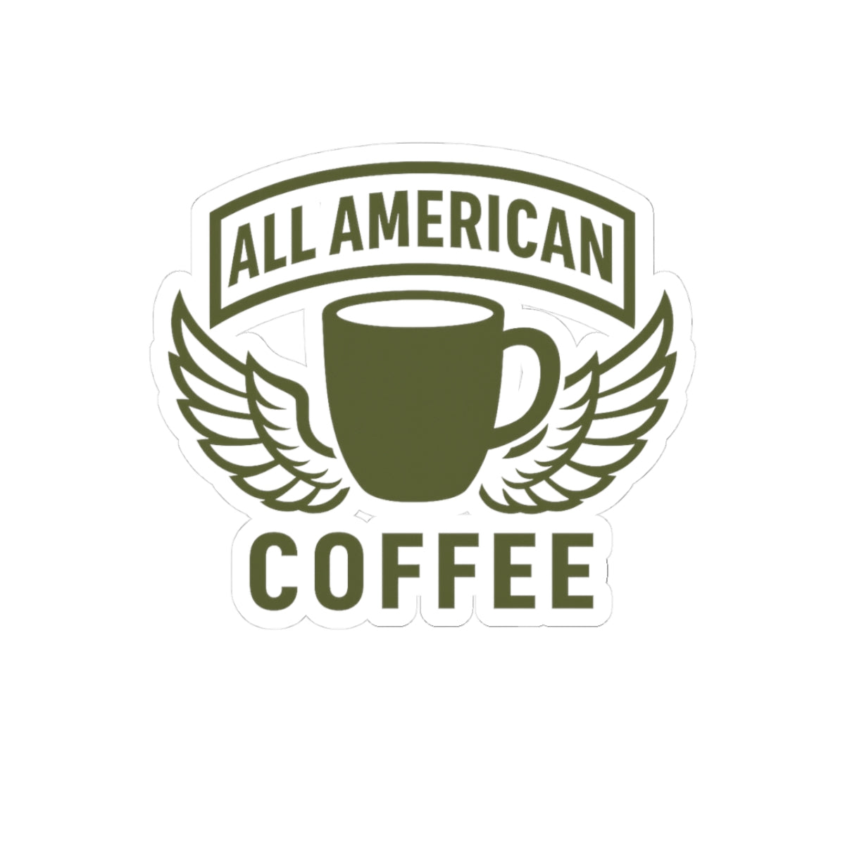 All American Coffee Decal OD GREEN