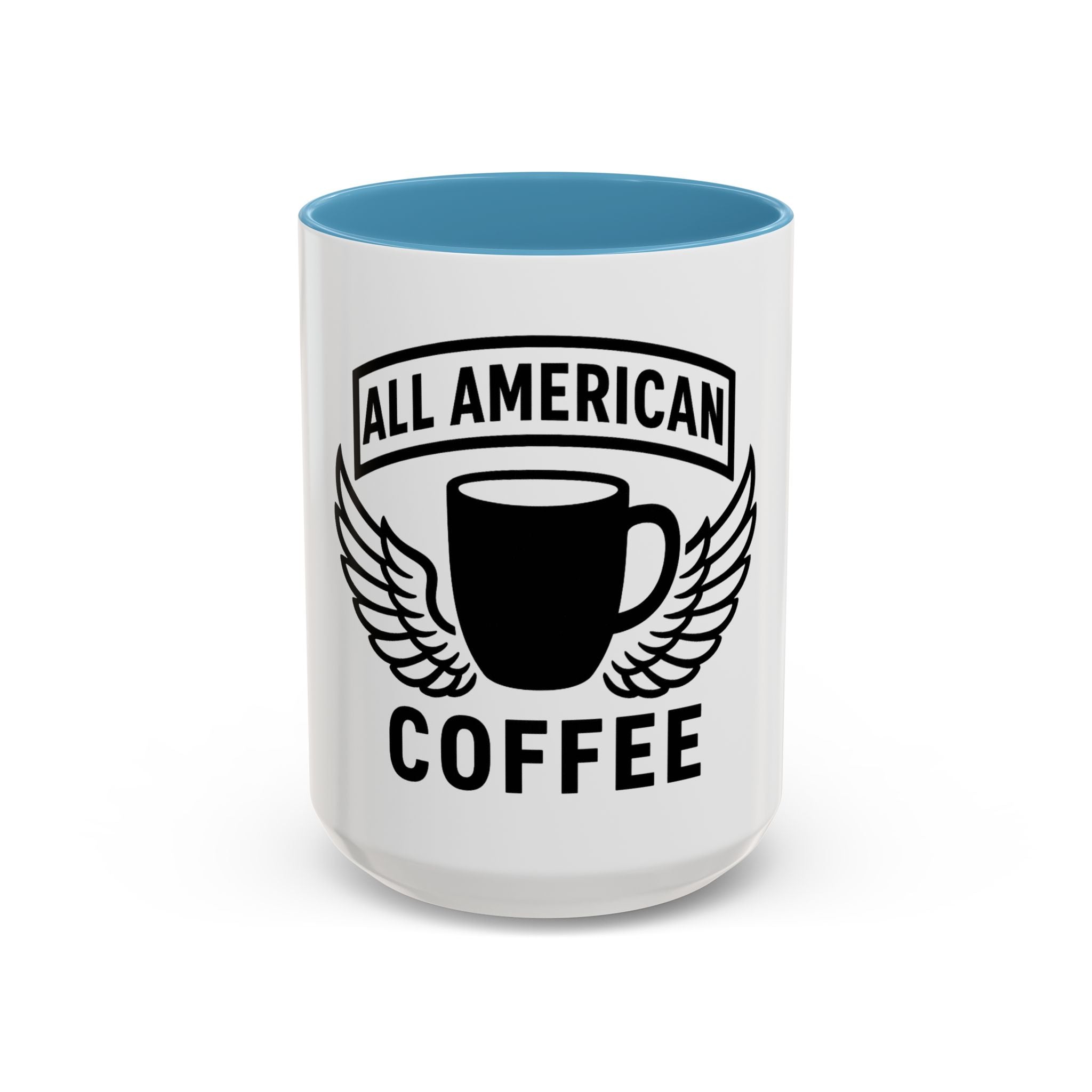 All American Coffee Accent Mug – Patriotic Winged Coffee Cup (11/15oz)