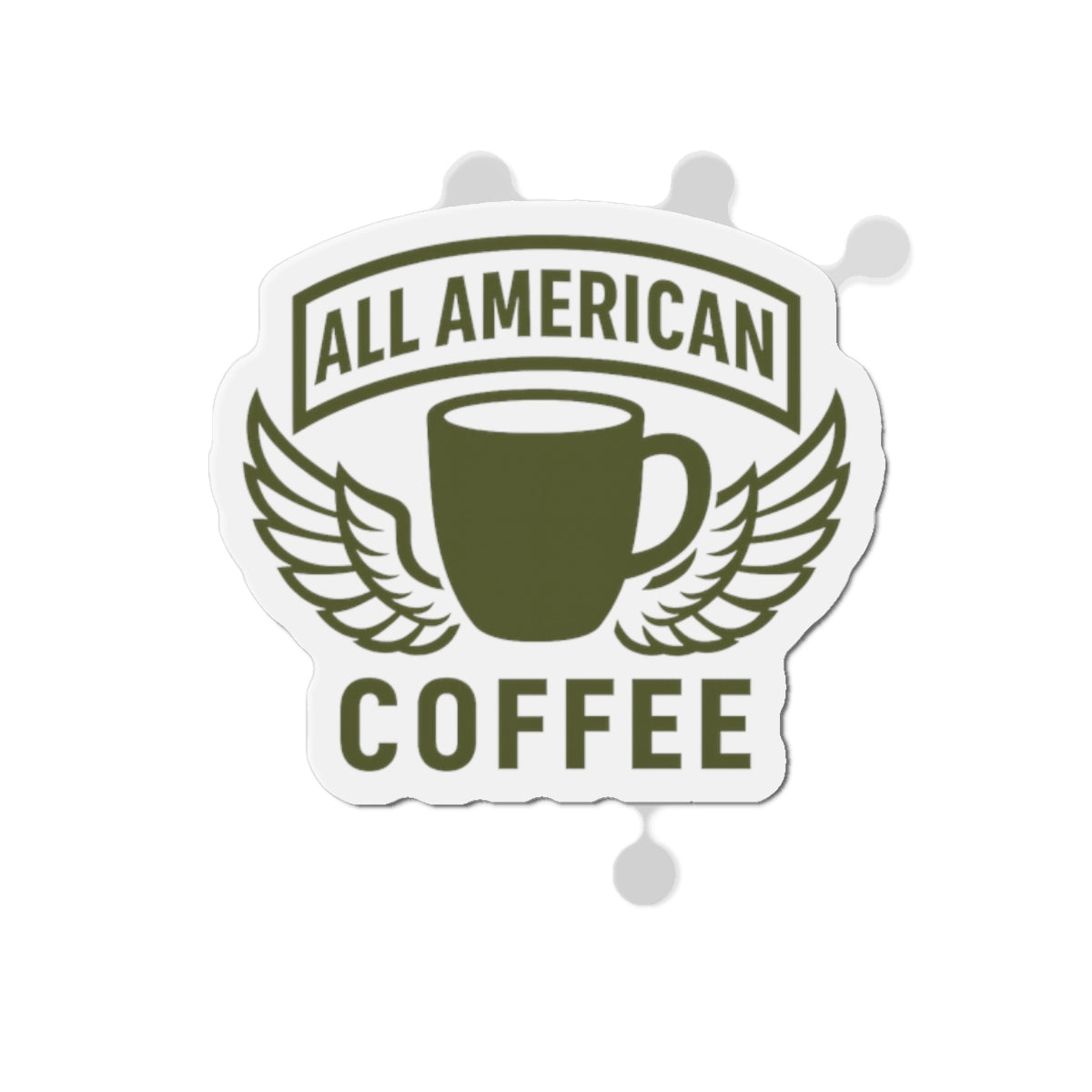 All American Coffee Die-Cut Magnet