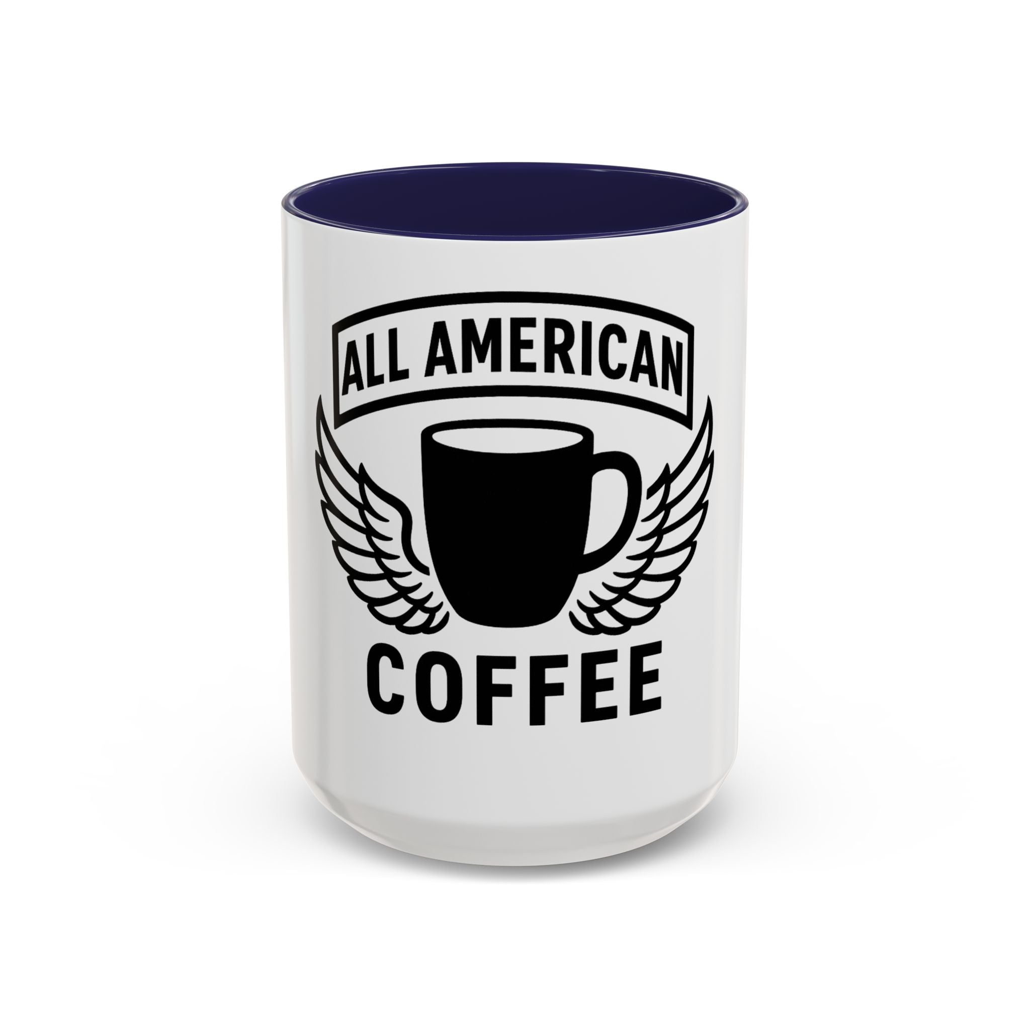 All American Coffee Accent Mug – Patriotic Winged Coffee Cup (11/15oz)