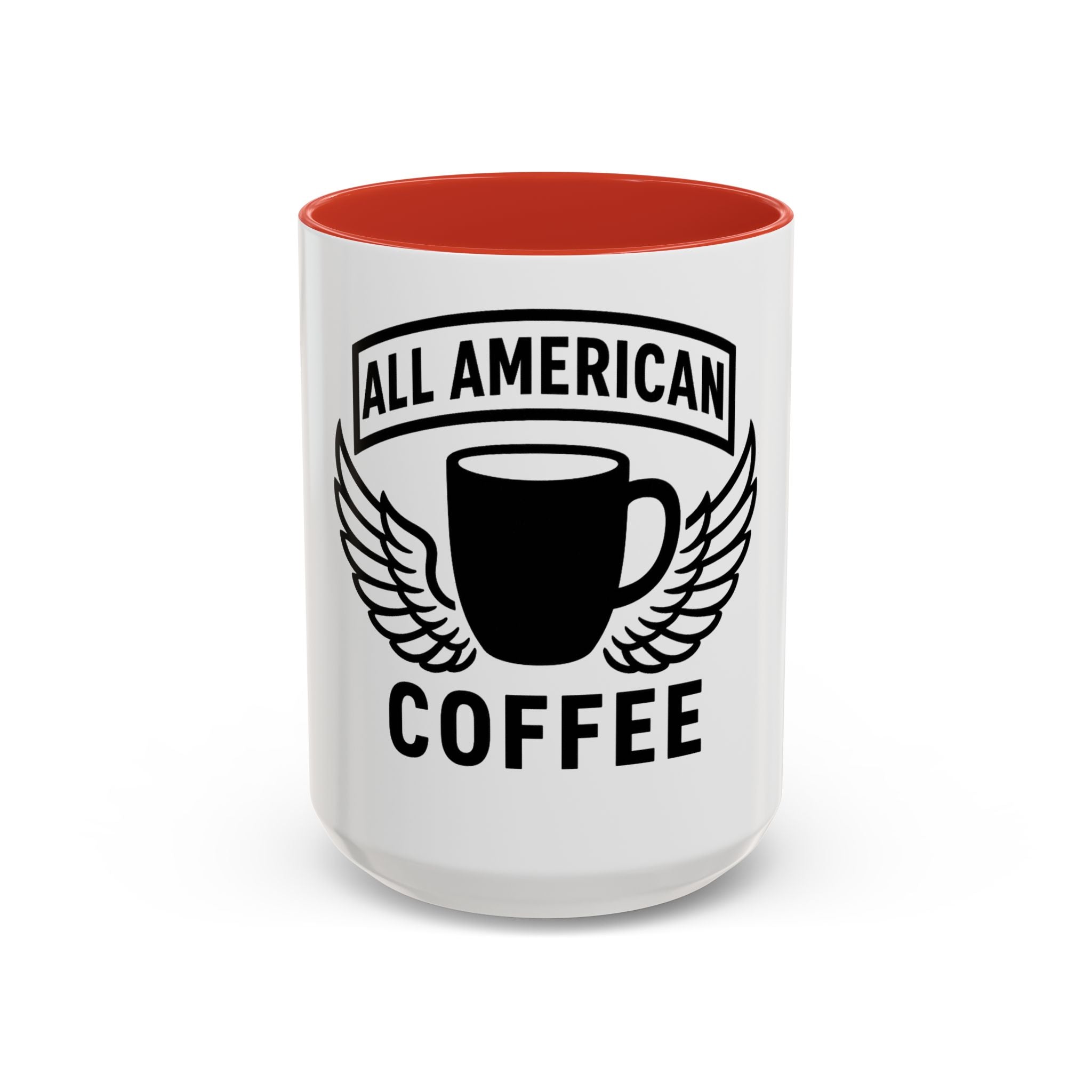 All American Coffee Accent Mug – Patriotic Winged Coffee Cup (11/15oz)