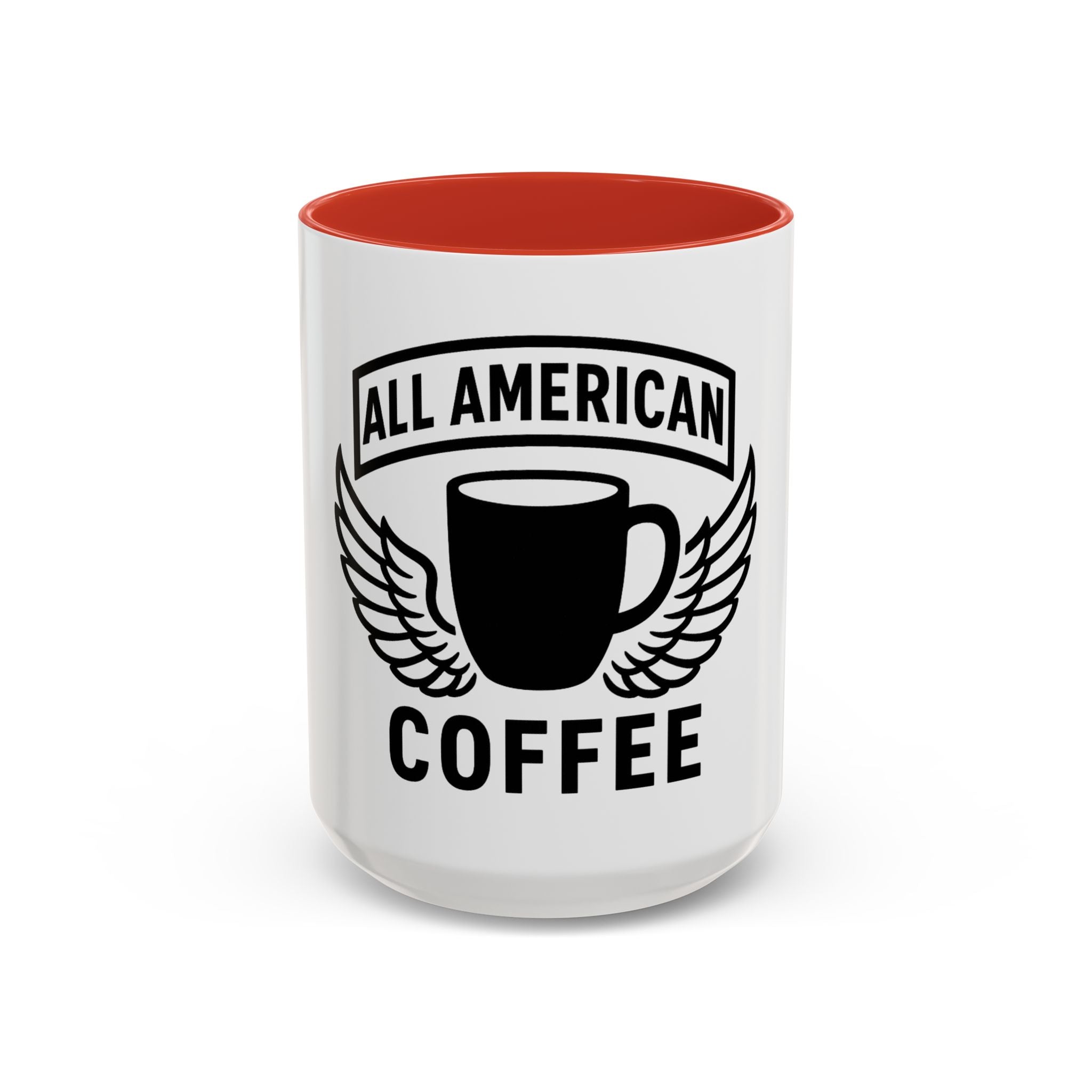 All American Coffee Accent Mug – Patriotic Winged Coffee Cup (11/15oz)