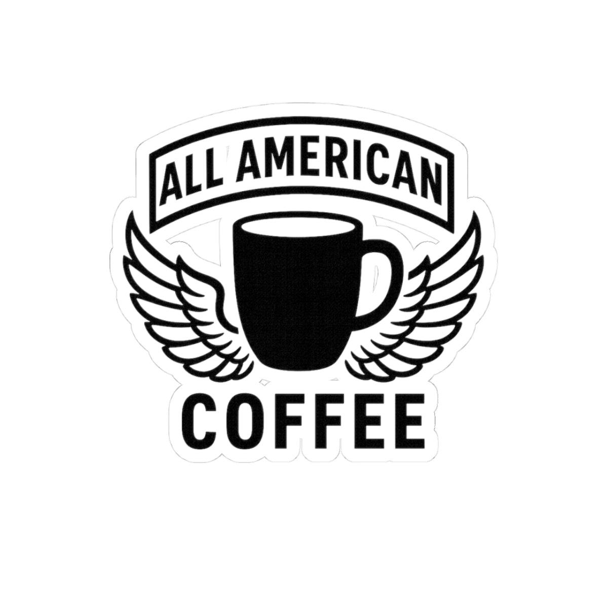 All American Coffee Decal BLACK