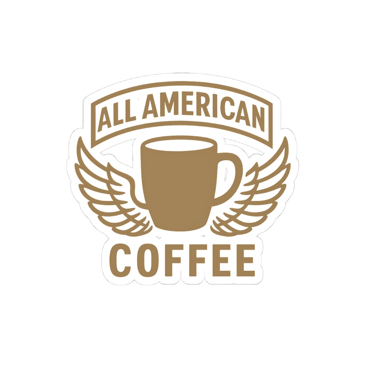 All American Coffee Decal DESERT TAN