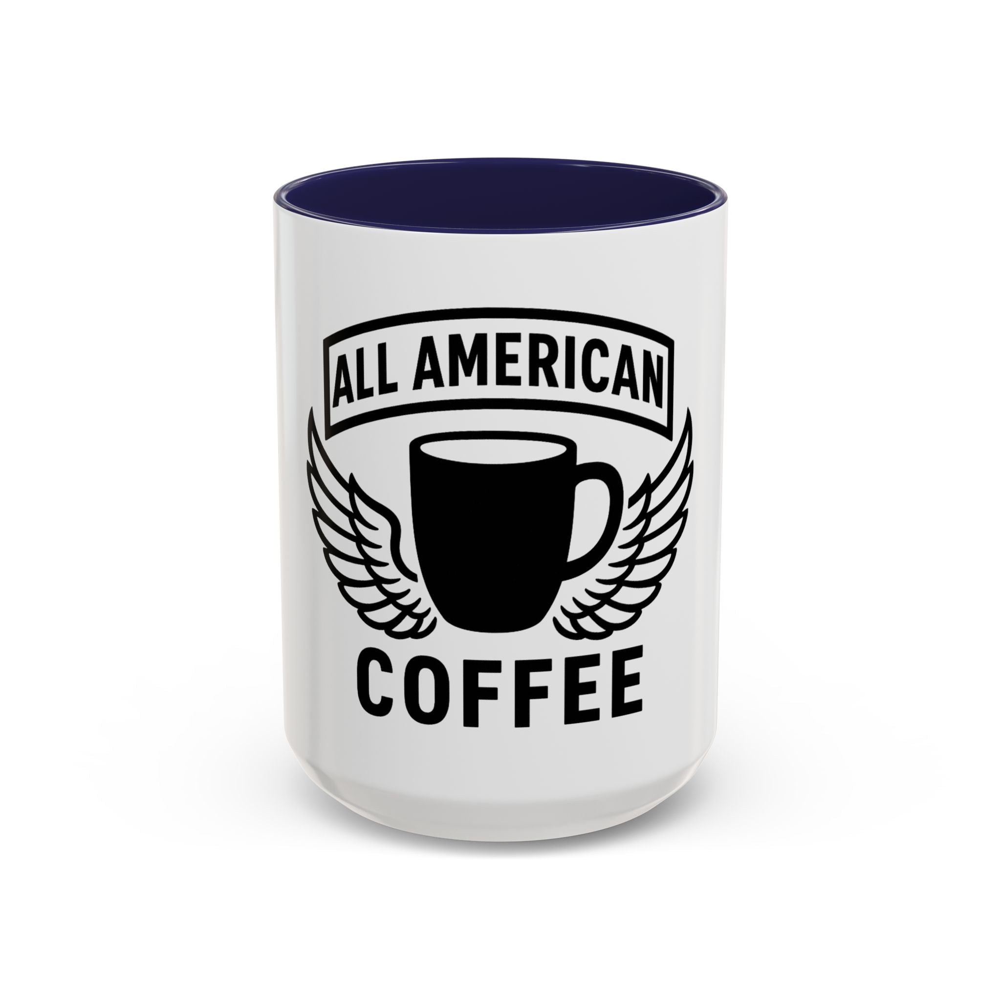 All American Coffee Accent Mug – Patriotic Winged Coffee Cup (11/15oz)