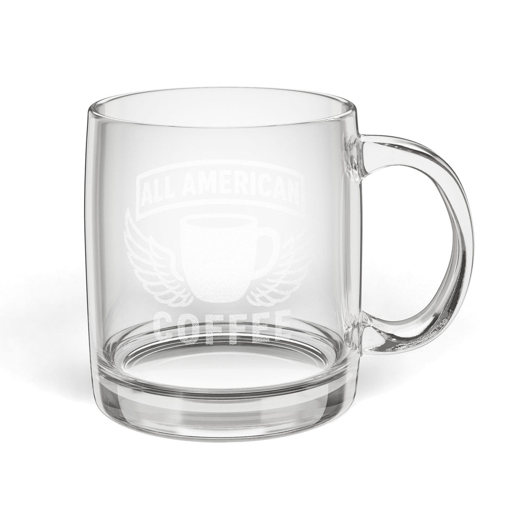 Engraved Glass Coffee Mug — 12.25oz